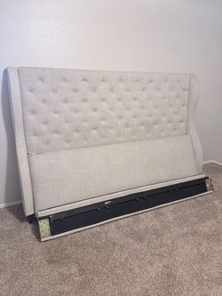 Tufted Upholstered Wing Headboard/Footboard