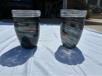 Blown glass vases