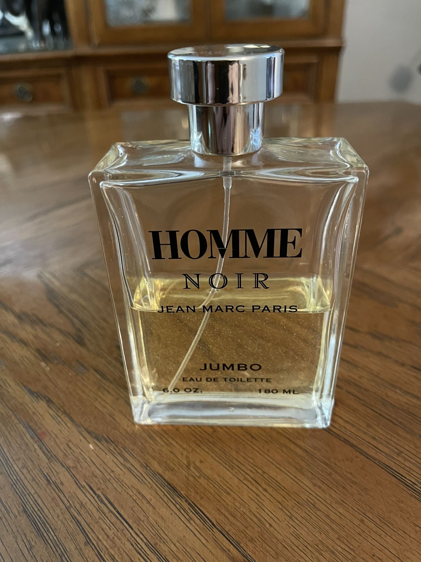 Homme Noir - Jean Marc Paris - Jumbo - Eau De Toilette / 6 Oz. - 170 ML (Just Over 1/2 Remaining)