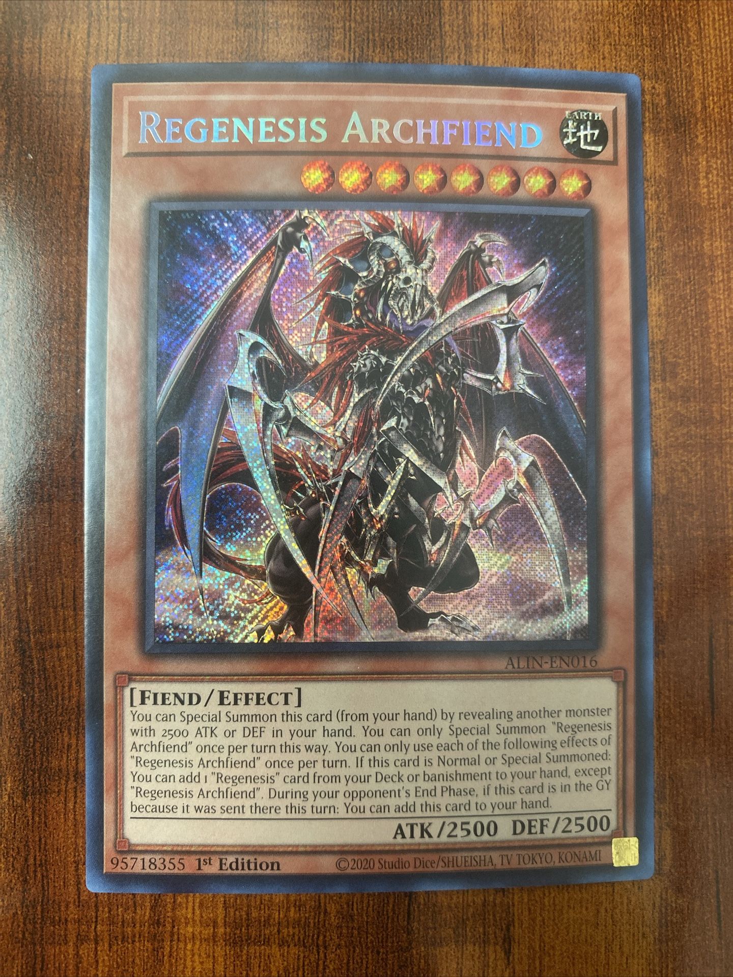 Yugioh Regenesis Archfiend ALIN-EN016 Alliance Insight Secret Rare Holo MINT