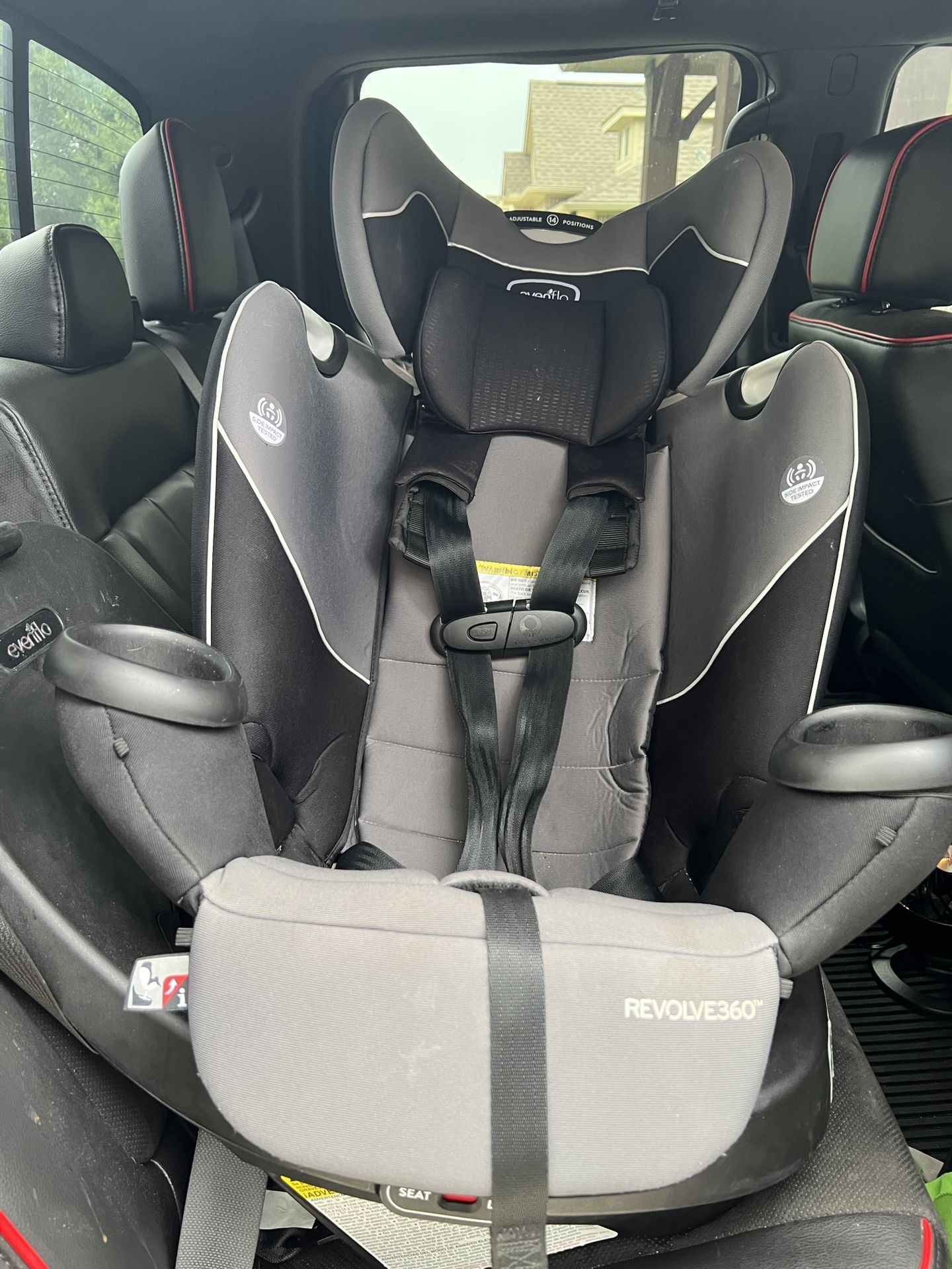 Evenflo Revolve360 Rotational All-In-One Convertible Car Seat, Amherst Gray