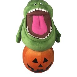 Ghostbusters Slimer On Pumpkin Plush Greeter Halloween 24in 2016 Gemmy