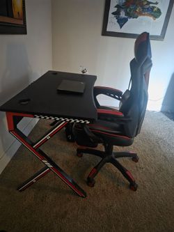 Gaming desk and chair