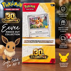 PokƩmon 30th Celebration Eevee Knock Out Collection NEW SEALED
