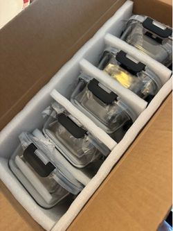 Brand New 10 Pack Glass Meal Prep Containers ( 36oz And 13oz)
