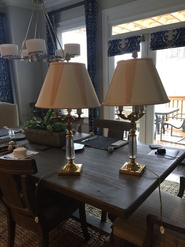 Pair lamps brass. Great condition