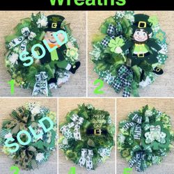 St Patrick’s Day Wreath $45 Each 
