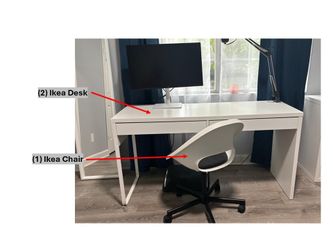 IKEA desk and chair