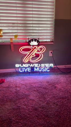Budweiser neon sign