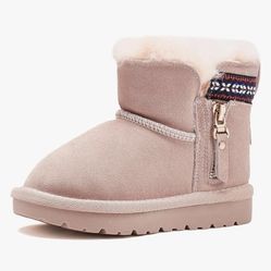 Hobibear Cozy Pink Toddler Girl Booties Size 6.5 NWOT