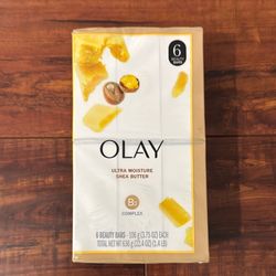 Olay ULTRA MOISTURE Shea Butter; B3 Complex Beauty Bars: 6 Count 
