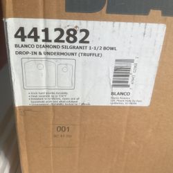 Blanco 33” Kitchen Sink. Brand New In Box. Tan Color