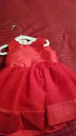 Cute red dress( (size:6 months)