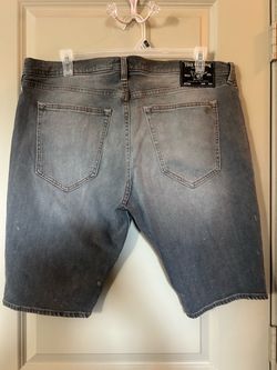 TRUE RELIGION Short Size W40 in Space Cadet Grey Rocco Relaxed Skinny