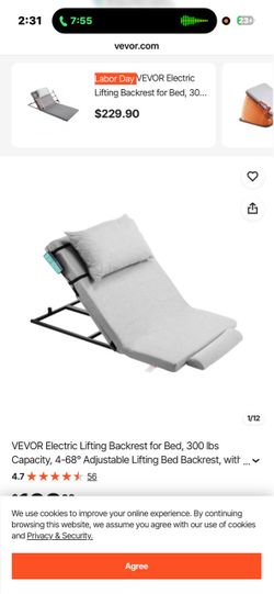 VEVOR Electric Lifting Backrest for Bed
