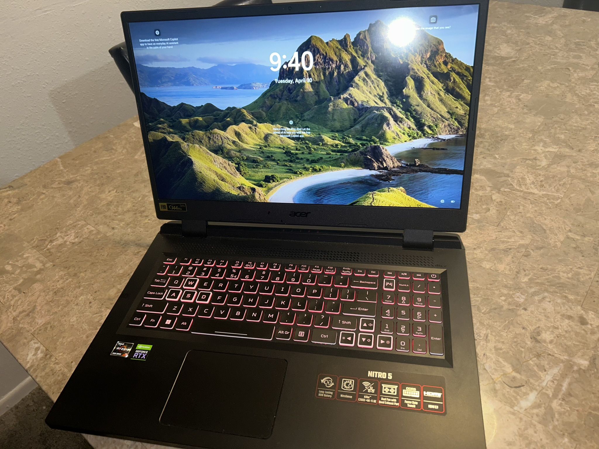 GeForce RTX™ 3060  Nitro 5 Gaming Laptop