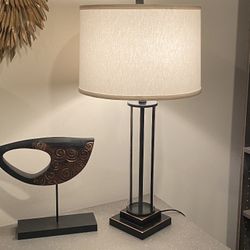 Oil Rubbed Bronze Table Lamp In Transitional Style In Perfect Condition H26"