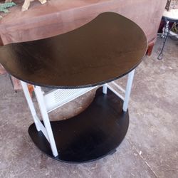 Black Rolling Corner Desk
