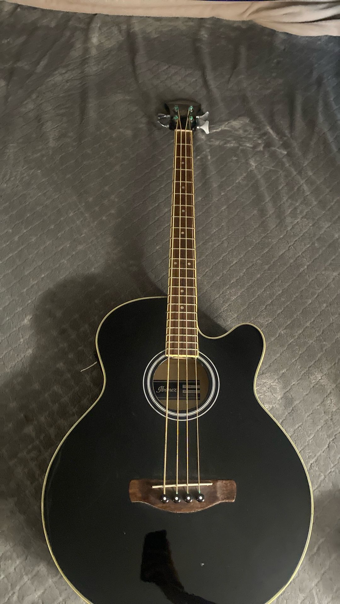 Acoustic Bass With Guitar Holder