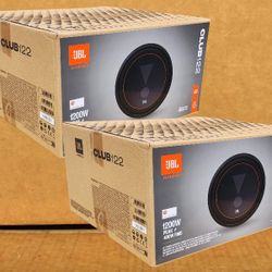 JBL Club 122 Bass Speakers 2 x 12" Subwoofers 2-Ohm 4-Ohm Switchable 2400 Watts Package 🚨 Payment Options Available 🚨 No Credit Needed 🚨 