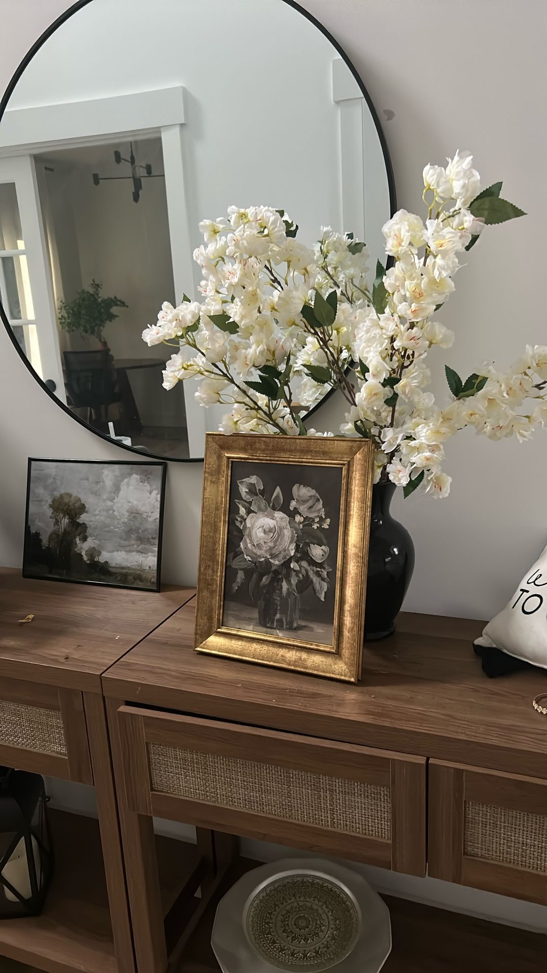 Vintage Frame- Floral Print- Oil Paint Effect