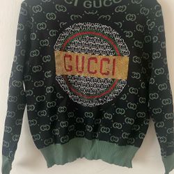 Black Sweater And Jumpsuit With Green Edges Size L