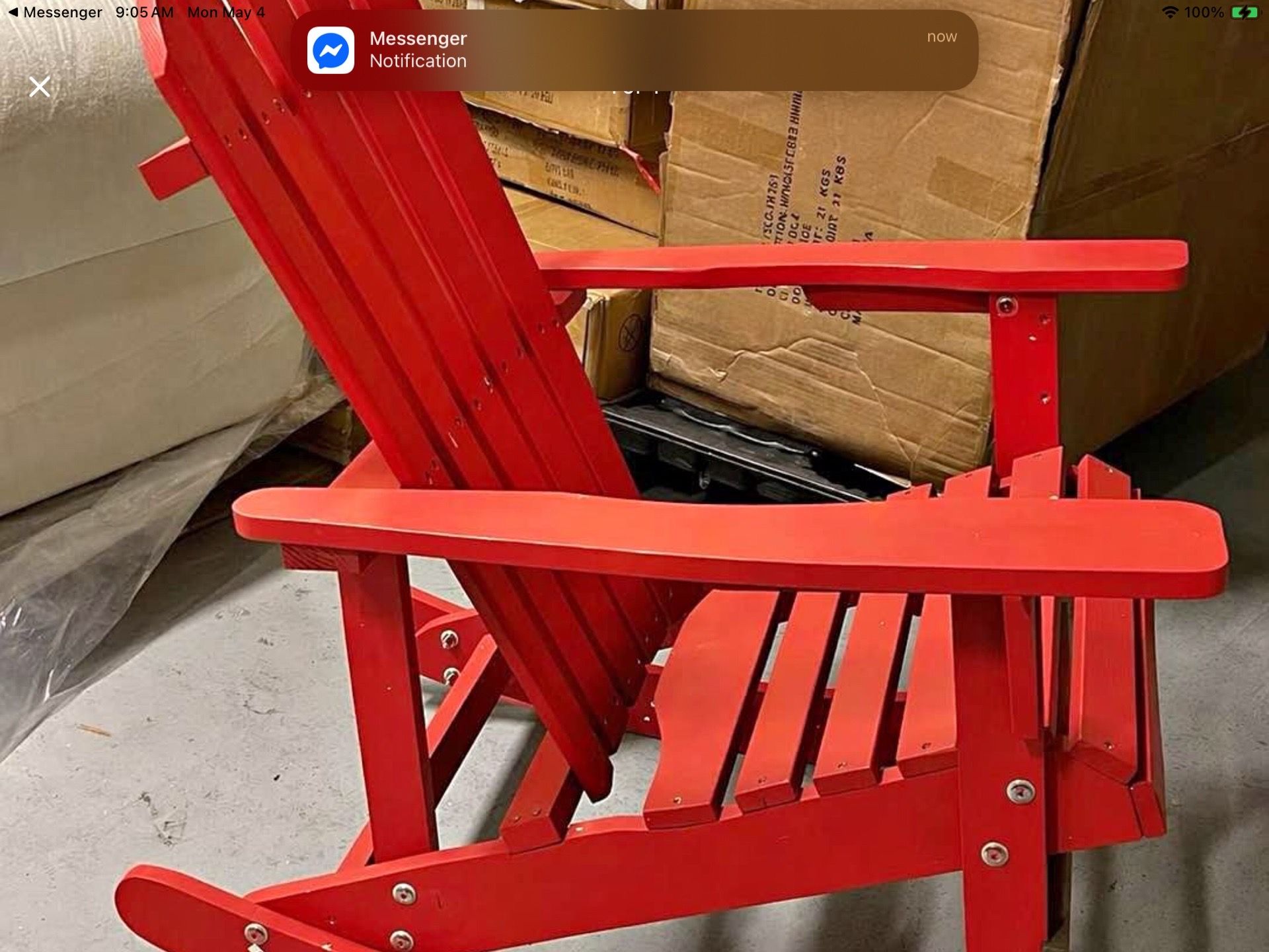 Adirondack rocking chairs brand new in the box in Irvine