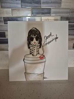 Cute "Good Morning Coffee" Canvas
