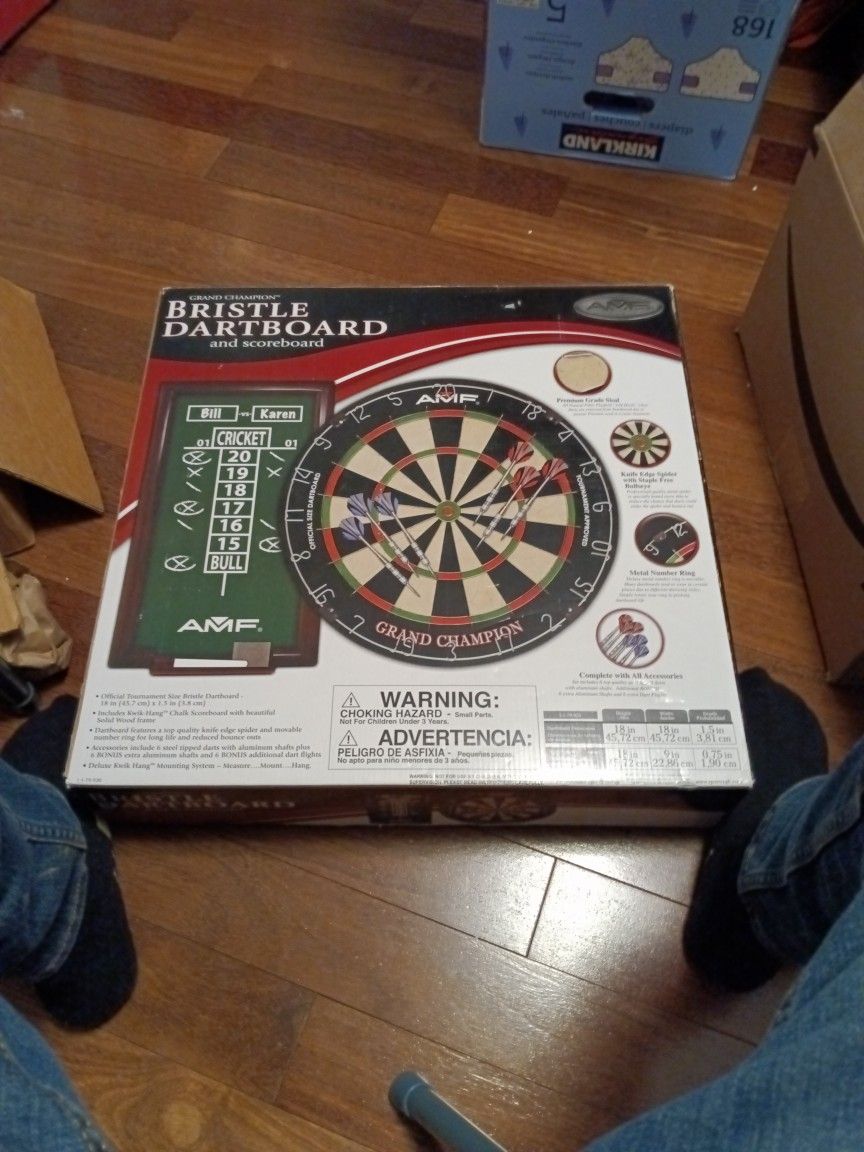 Grand Champion Bristle Dartboard with Chalk Scoreboard $10