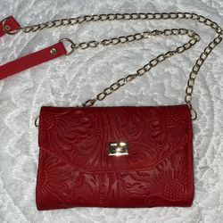 Genuine Leather Mini Crossbody Purse 