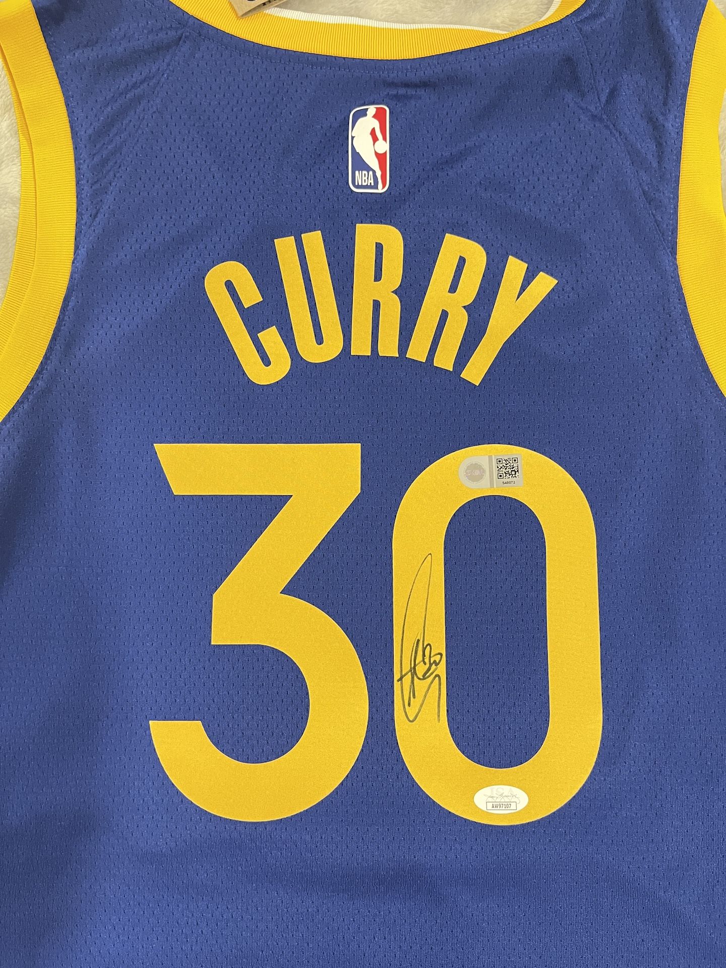 Stephen Curry Signed Autographed Golden State Warriors Official NBA Swingman Jersey JSA Authentication