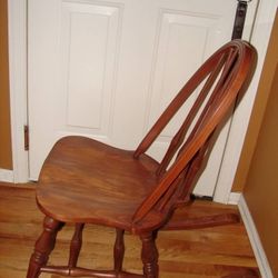 Maple Antique Women Sewing Child Rocker In Excellent Condition
