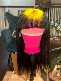 💚 Billie Eilish Inspired Green Root Human Hair Lace Wig (Unworn)
