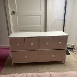 Light Pink Foldable Bin Dresser