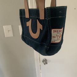  True Religion Denim Crossbody Mini Tote Purse