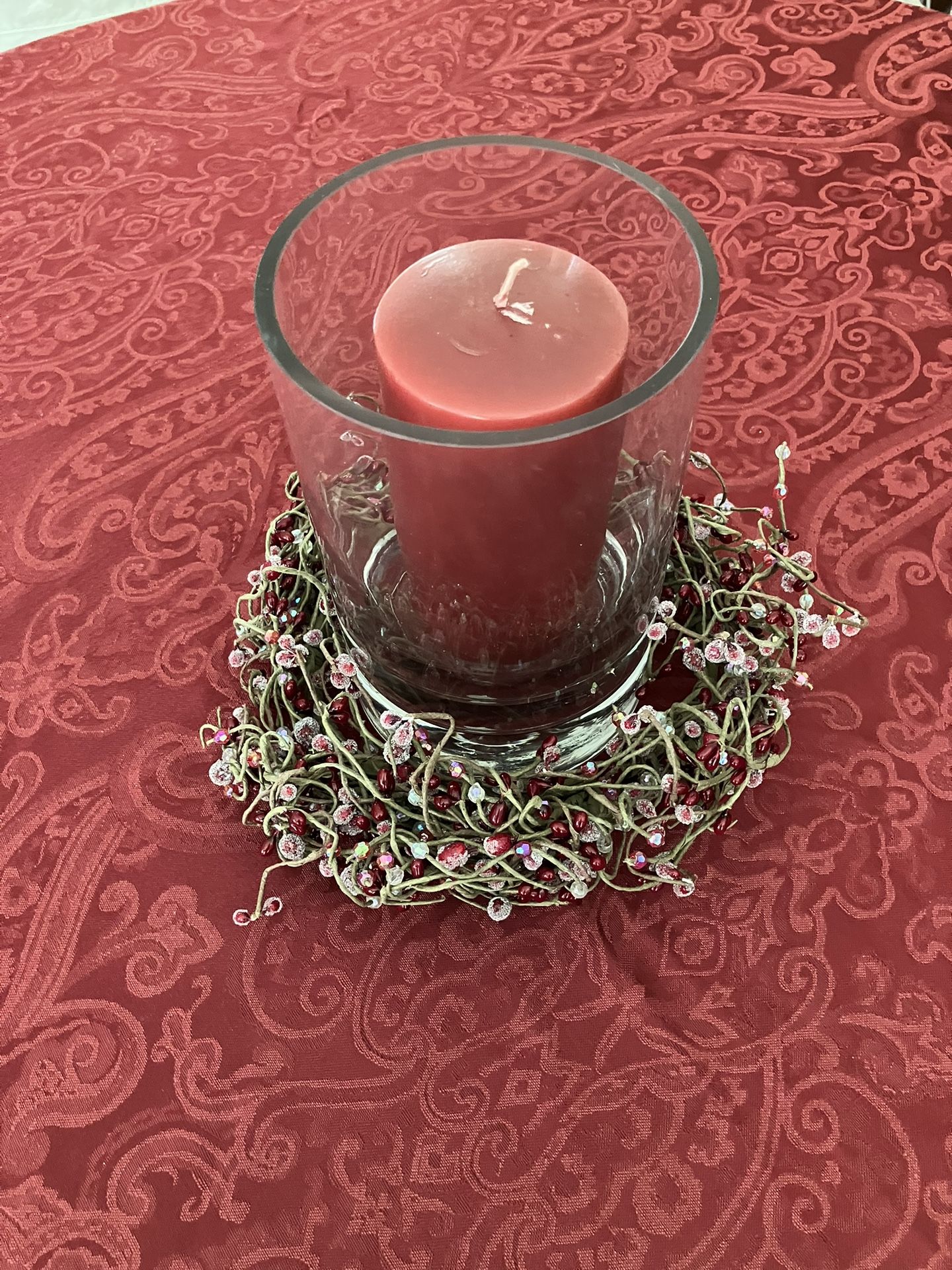Ralph Lauren Ruby Red Christmas Table Linens & Decor