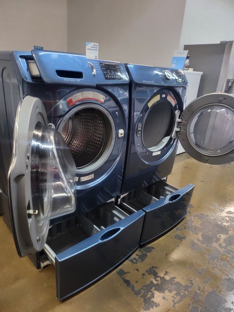 ♨️♨️SAMSUNG SET STEAM WASHER END ELECTRIC DRYER ULTRA CAPACIDAD