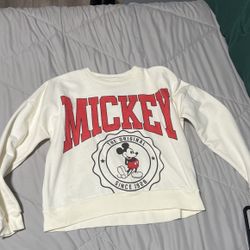 Mickey Mouse White Sweater