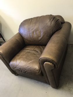 Leather cigar chair
