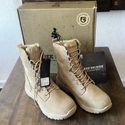 Free Soldier ACC0030 Mens Tan Waterproof Ankle Military Boots Size US 9