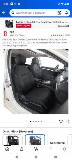 2022-2026 Honda Civic Black Neoprene seat covers (Full set)