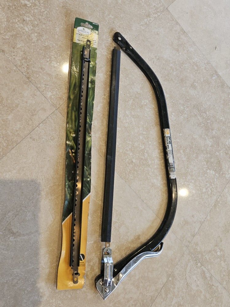 Fiskars 21" Bow Saw Black W/ New Extra Replacement Blade