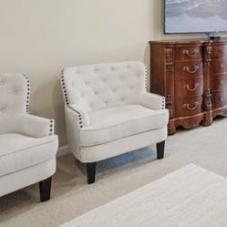 Ivory Accent Chairs 