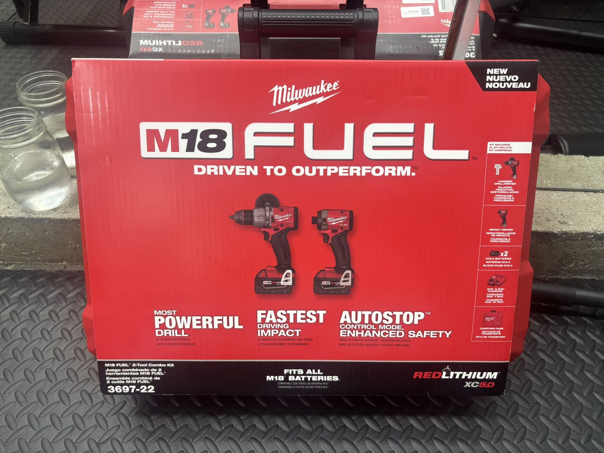 Milwaukee M18 fuel Double Drill Set
