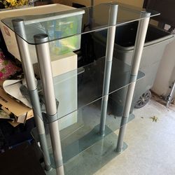 Computer Desk, File Cabinet And Shelf