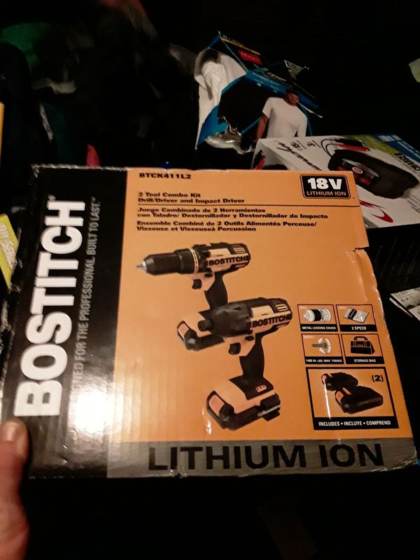 Bostitch 18v lithium ion 2 tool combo kit. Drill and impact. for Sale