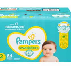 Size 2 Pampers 84 Count 