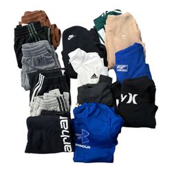 (14) Pieces  Adidas Under Armour Boys Sweater & Pants Lot 10/12 Youth Medium