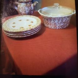 Pottery Cookware, Speckle Brown/ Creme, Roseville, Ohio,$40 Each Or $100 For All