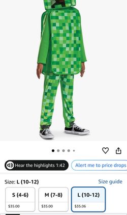 Minecraft Creeper Kids Halloween Costume